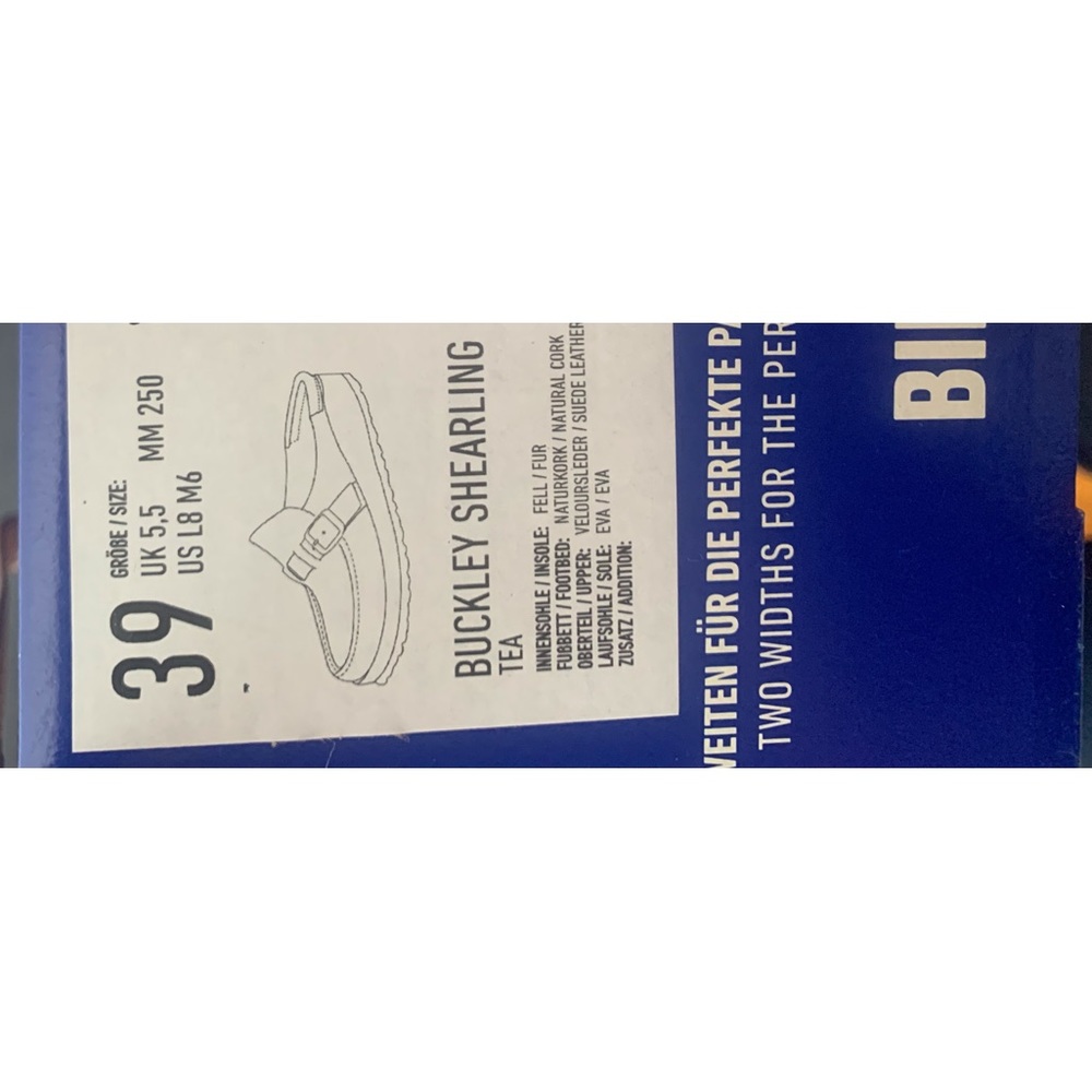 Birkenstock Buckley Shearling Mule clog SzUs 8/ 39